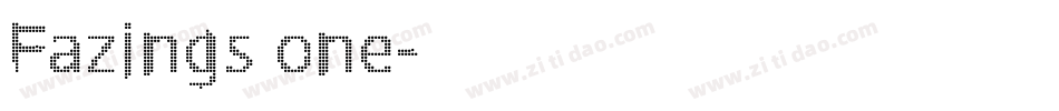Fazings one字体转换